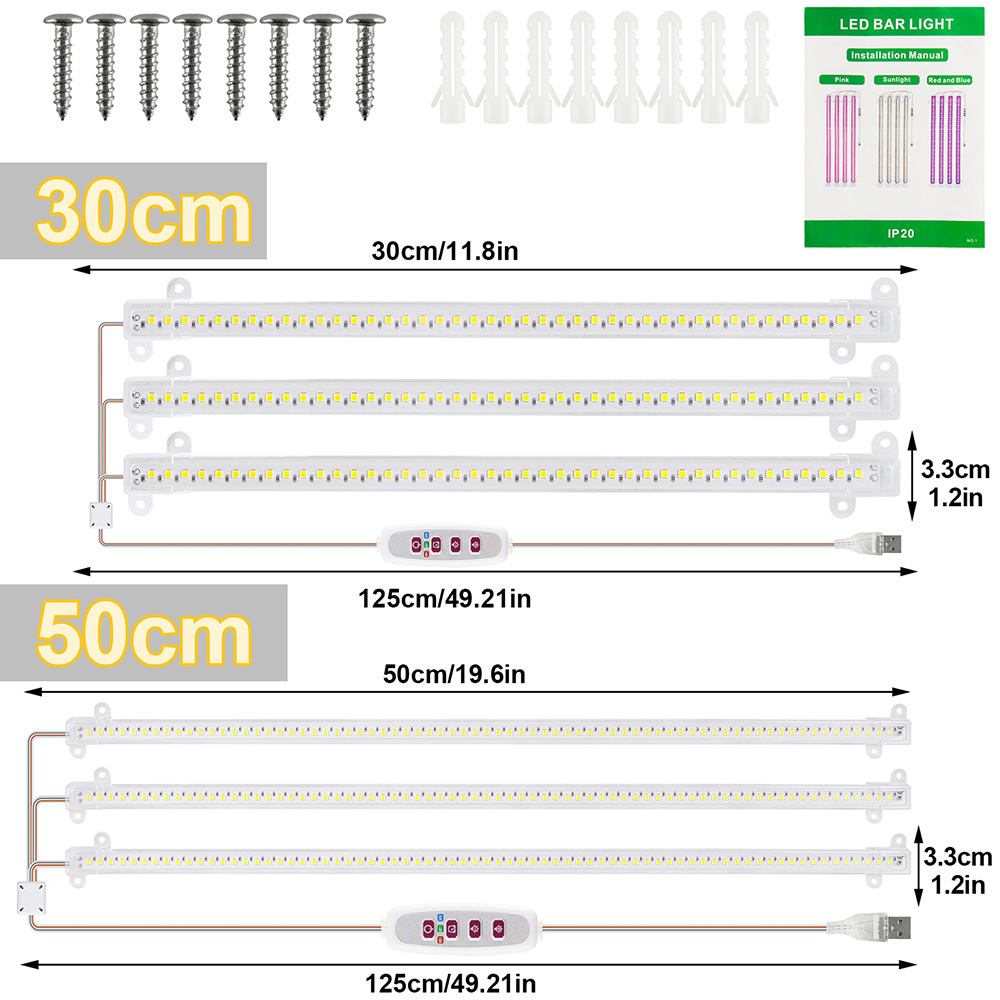 1/2/3/4Head LED Grow Light Str - Plant Growth Regulator avaliação e preço