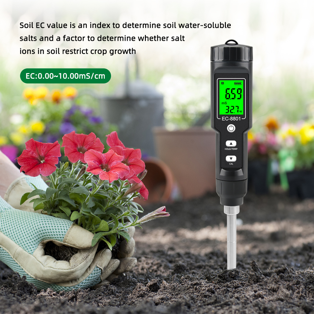 Yieryi EC/TEMP Soil Tester 0.0 - Agriculture Farming Hand Tools avaliação e preço