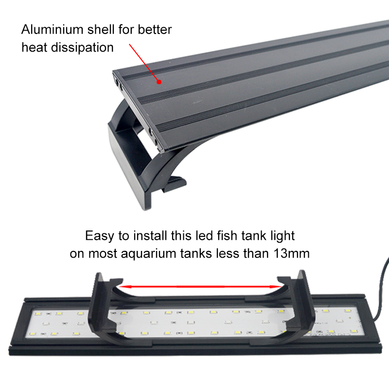 Aquarium LED Light for 16-64CM - Plant Growth Regulator avaliação e preço