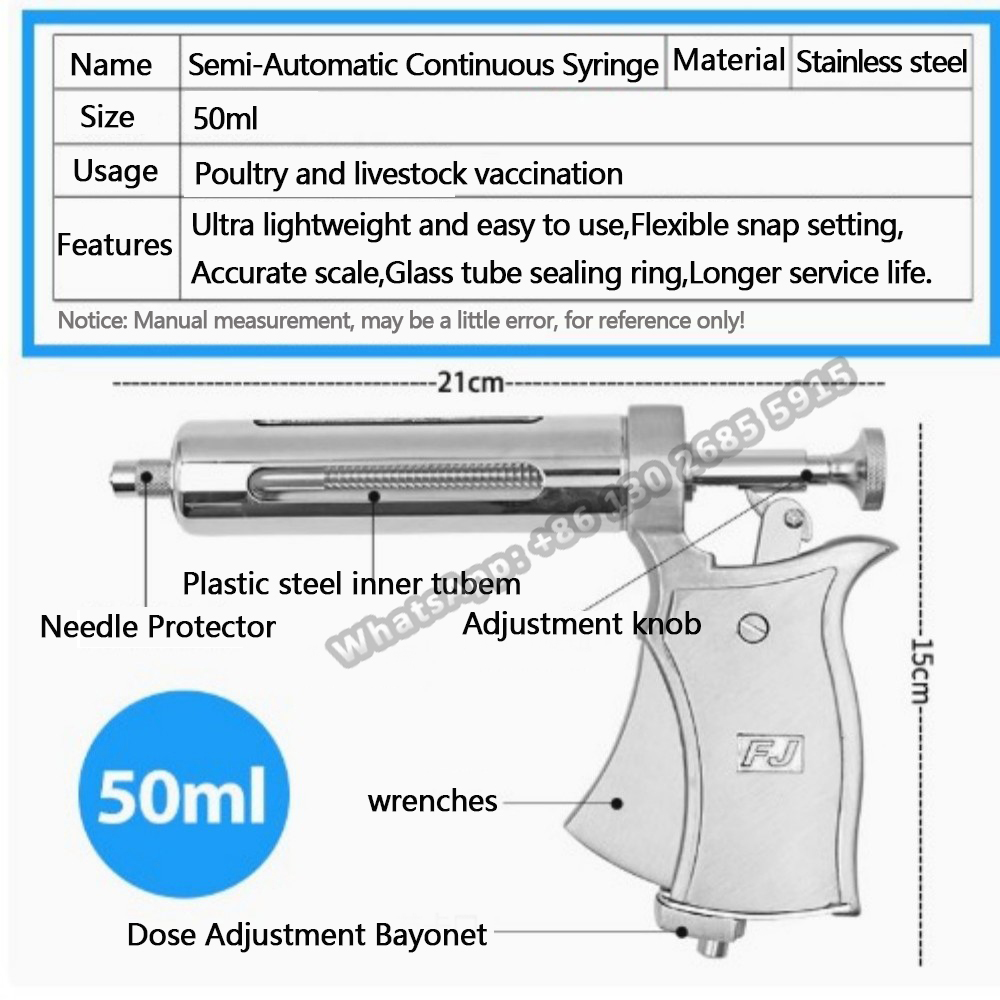 1 Pc Veterinary Animal Continu - Veterinary Syringe Gun avaliação e preço