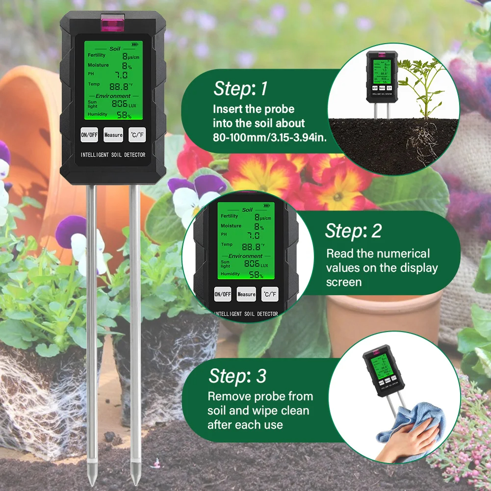 ST03 Six-in-One Soil Tester Mo - Plant Growth Regulator avaliação e preço