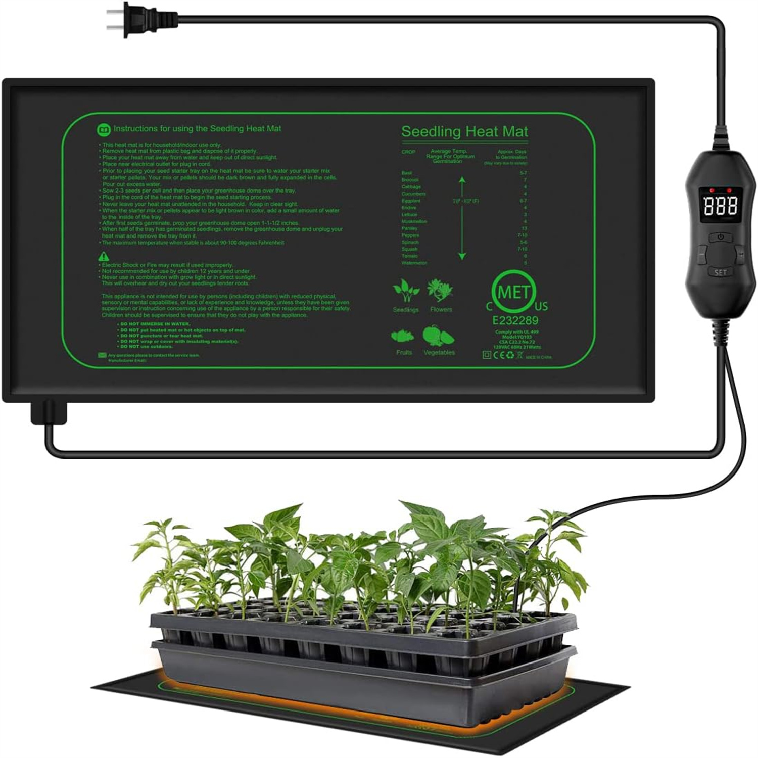 Seedling Heat Mat With Digital - Plant Growth Regulator avaliação e preço
