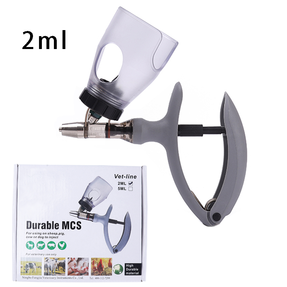 1 Pc 2/5ml Poultry Automatic S - Veterinary Syringe Gun avaliação e preço