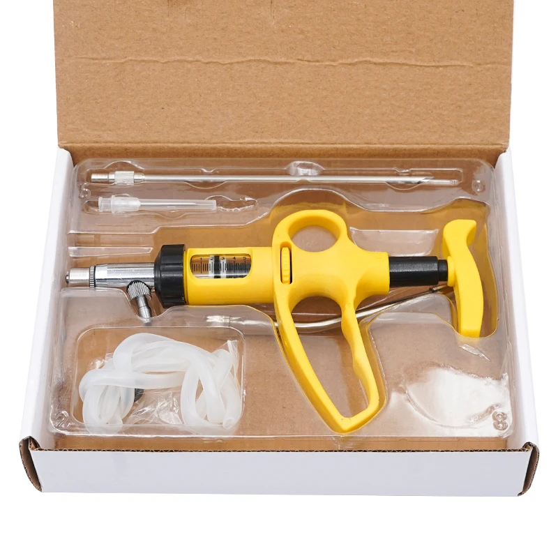 1 Set 5Ml/10Ml Adjustable Cont - Veterinary Syringe Gun avaliação e preço