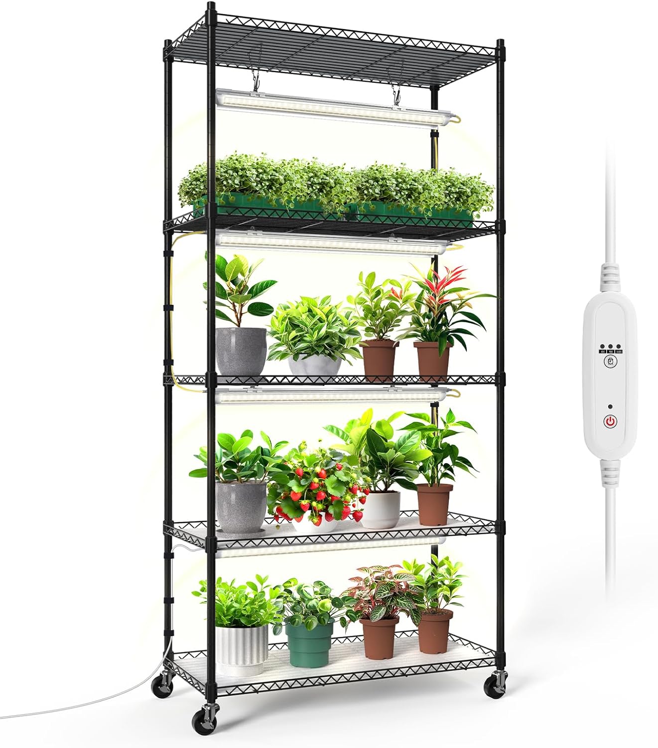 5-Tier Plant Shelf with 24W LE - Plant Growth Regulator avaliação e preço